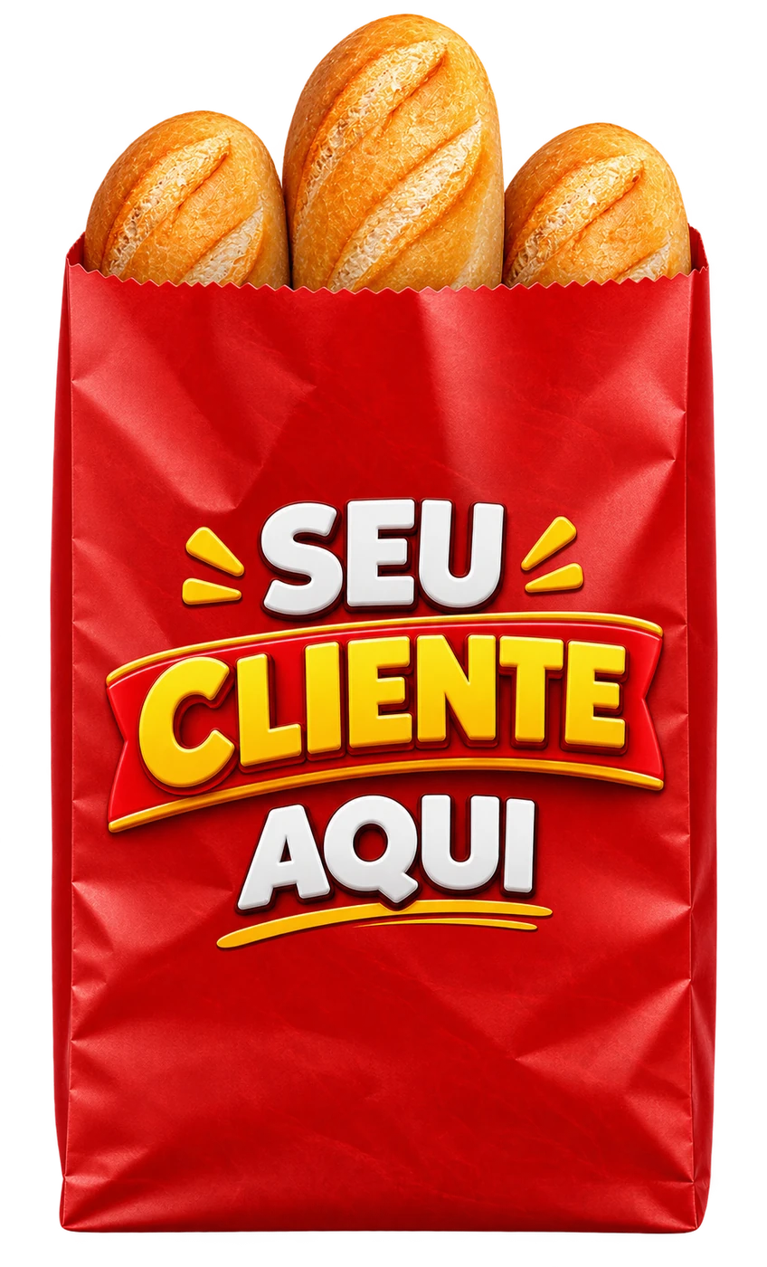 Mockup do saquinho — Seu Cliente Aqui